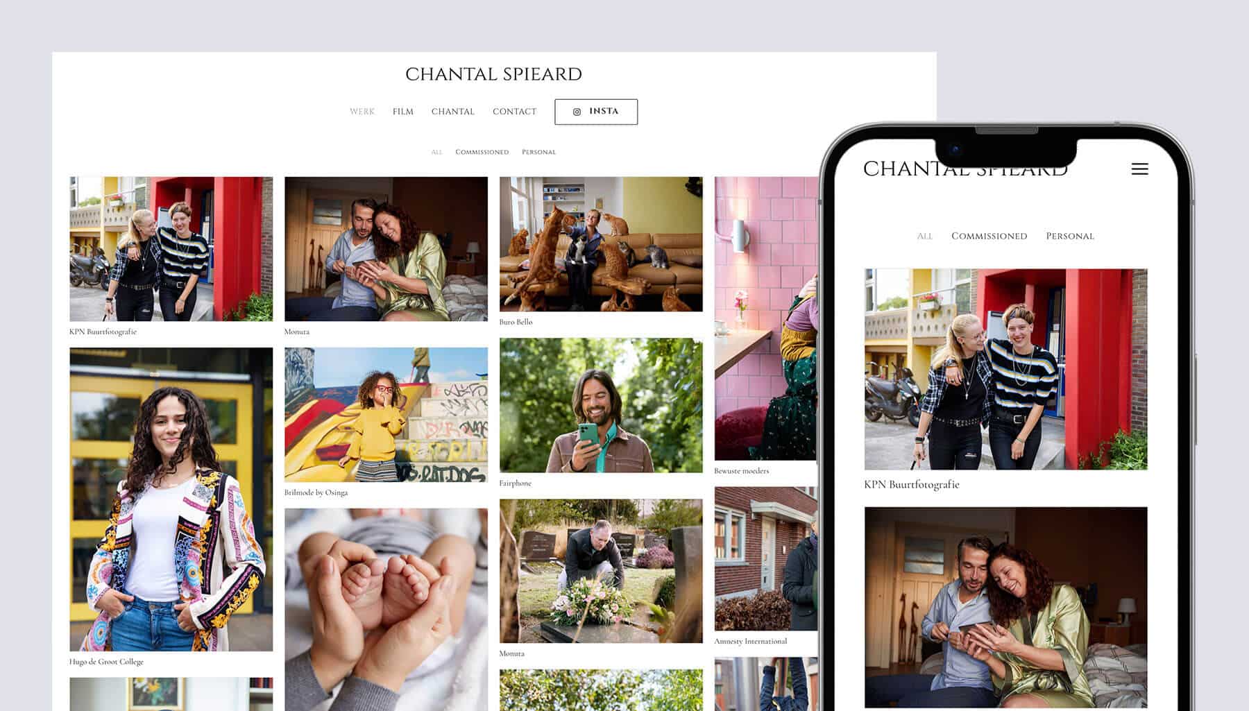 WordPress webdesign Chantal Spieard fotografie