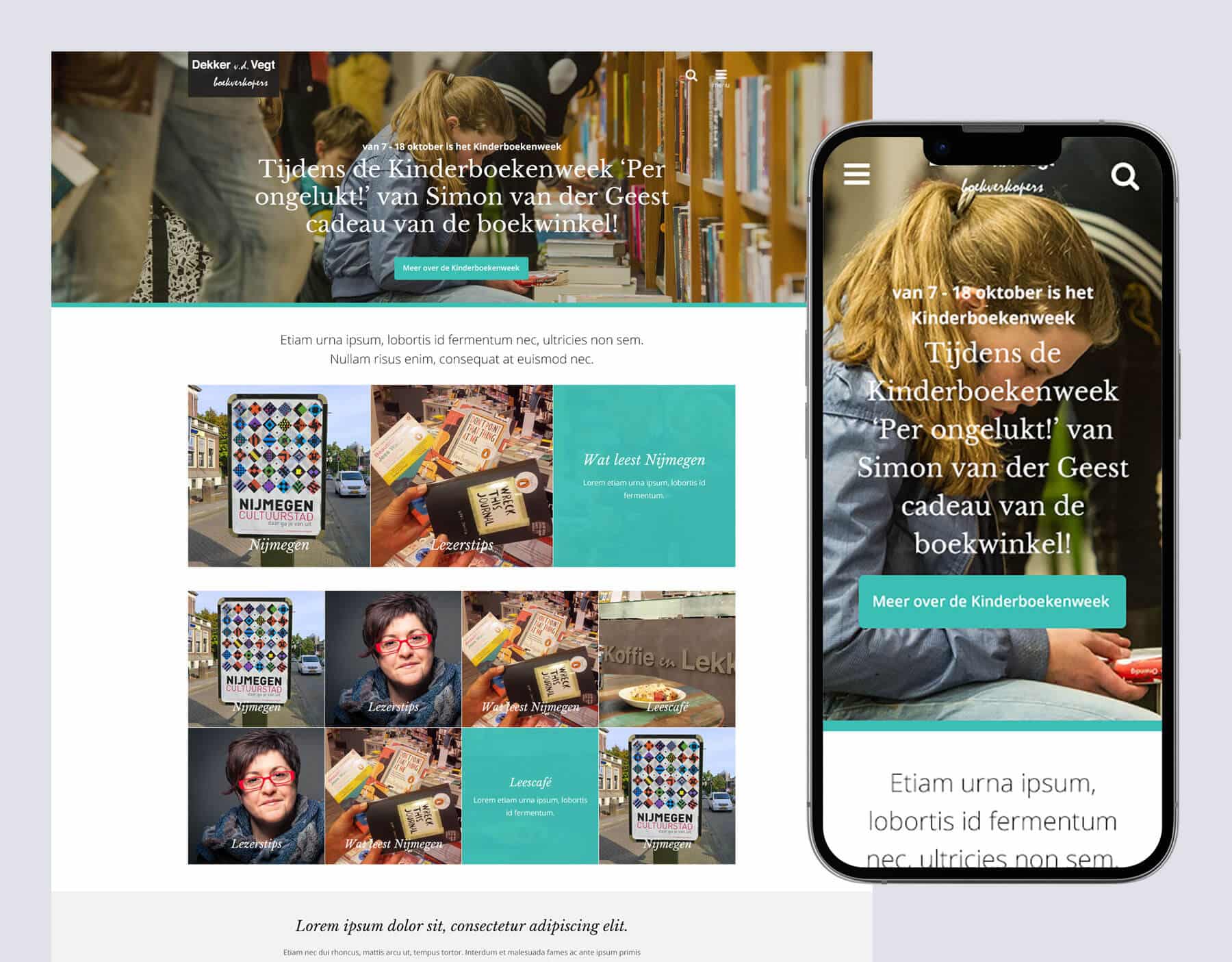 Wordpress webdesign boekhandel Dekker vd Vegt Nijmegen