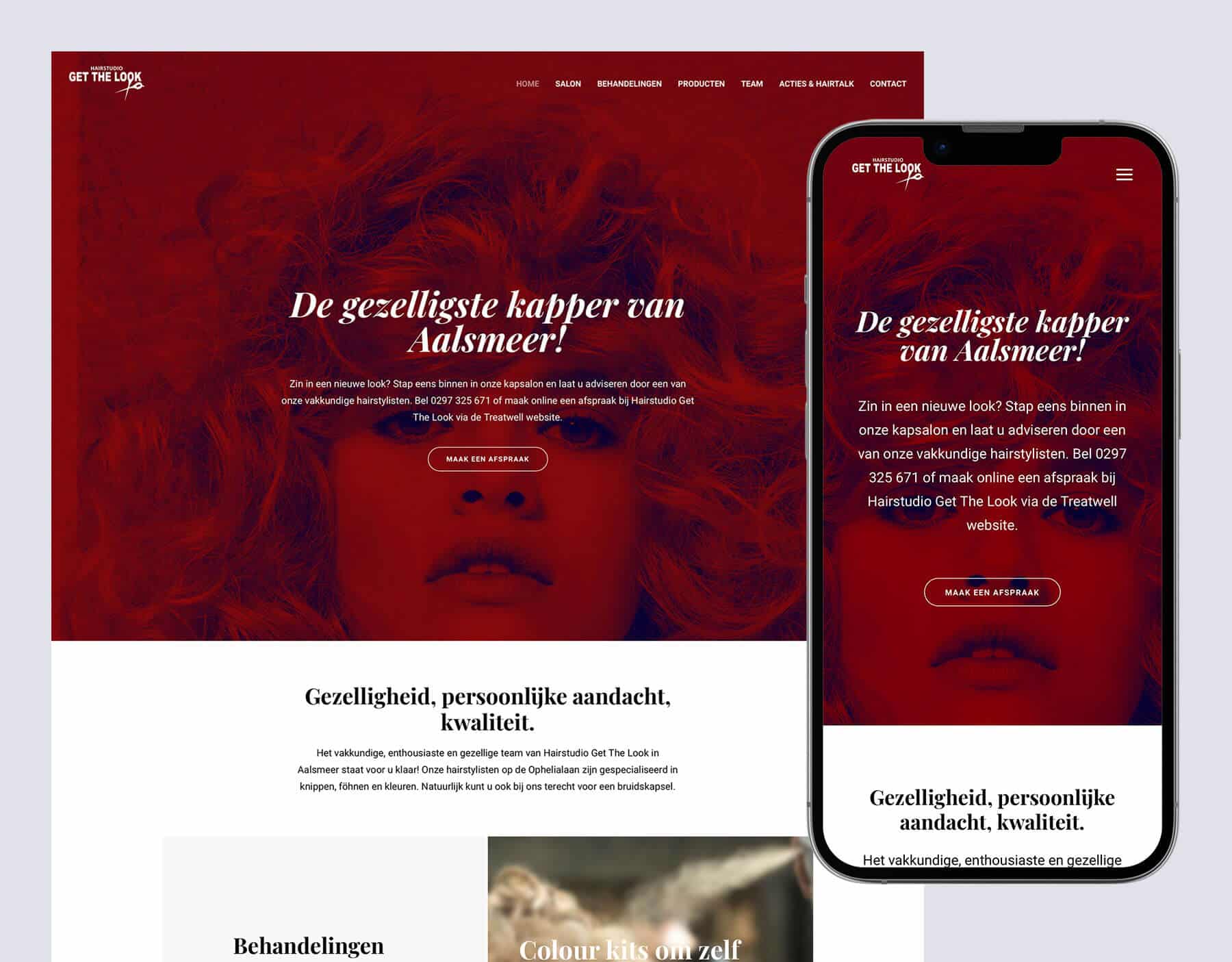 WordPress webdesign Hairstudio Get The Look Aalsmeer